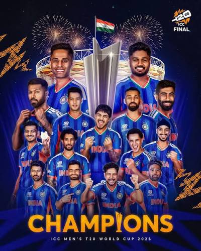 India Scripts History at Ahmedabad: Defends T20 World Cup Title with Crushing Victory Over New Zealand